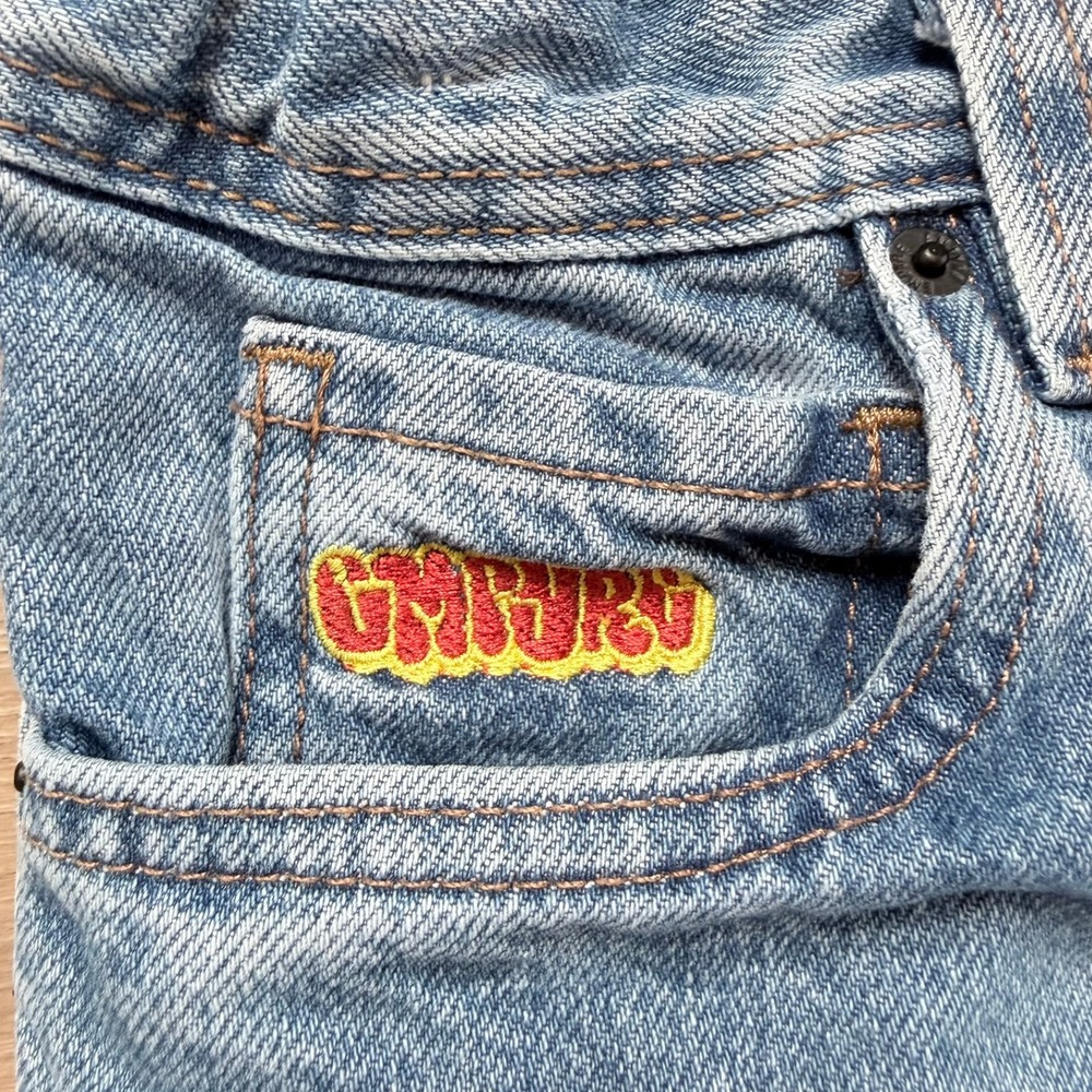 Empyre Jeans Boys 27 Light Blue Loose Straight Leg Y2K Skate ZU1334 Denim Pants - Picture 6 of 12